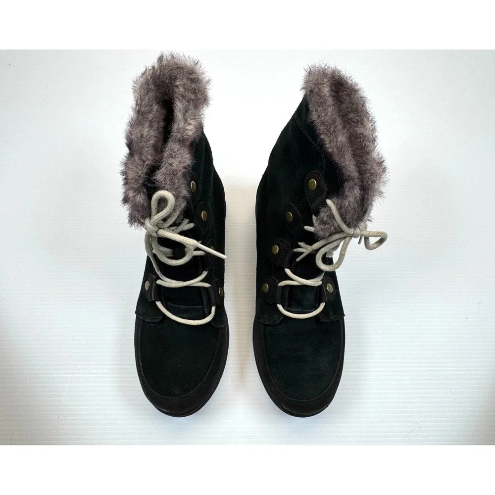 Sorel Explorer Joan Waterproof Winter Boots‎ Women 10 Suede Lace-up